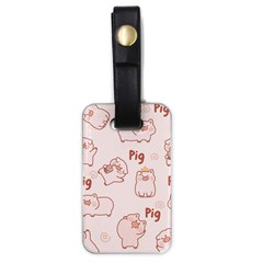 Pig Cartoon Background Pattern Luggage Tag (one Side) by Sudhe