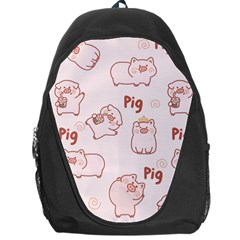 Pig Cartoon Background Pattern Backpack Bag by Sudhe