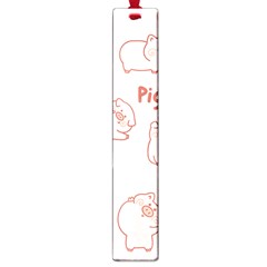 Pig Cartoon Background Pattern Large Book Marks by Sudhe