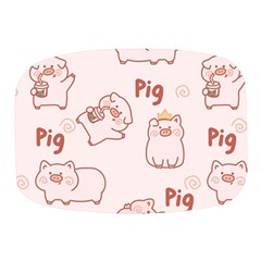 Pig Cartoon Background Pattern Mini Square Pill Box by Sudhe