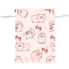 Pig Cartoon Background Pattern  Lightweight Drawstring Pouch (xl) by Sudhe