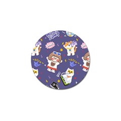 Girl Cartoon Background Pattern Golf Ball Marker (4 Pack) by Sudhe