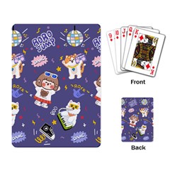 Girl Cartoon Background Pattern Playing Cards Single Design (rectangle)