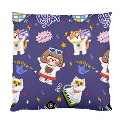 Girl Cartoon Background Pattern Standard Cushion Case (one Side) by Sudhe