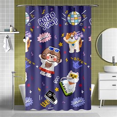 Girl Cartoon Background Pattern Shower Curtain 48  X 72  (small)  by Sudhe