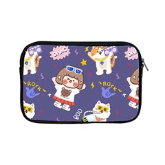 Girl Cartoon Background Pattern Apple Ipad Mini Zipper Cases by Sudhe