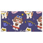 Girl Cartoon Background Pattern Banner and Sign 8  x 4  Front