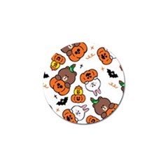 Illustration Pumpkin Bear Bat Bunny Chicken Golf Ball Marker by Sudhe