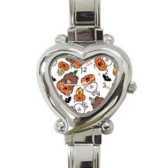 Illustration Pumpkin Bear Bat Bunny Chicken Heart Italian Charm Watch by Sudhe