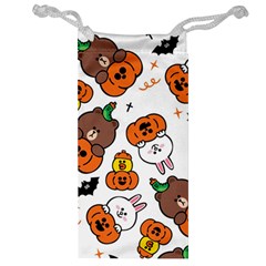 Illustration Pumpkin Bear Bat Bunny Chicken Jewelry Bag by Sudhe