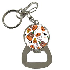 Illustration Pumpkin Bear Bat Bunny Chicken Bottle Opener Key Chain by Sudhe