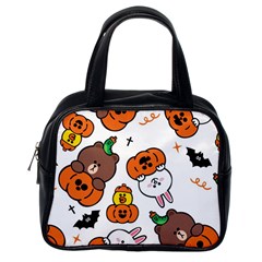 Illustration Pumpkin Bear Bat Bunny Chicken Classic Handbag (one Side) by Sudhe