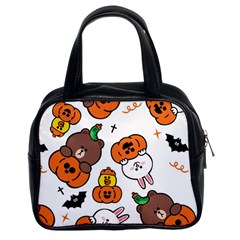 Illustration Pumpkin Bear Bat Bunny Chicken Classic Handbag (two Sides) by Sudhe