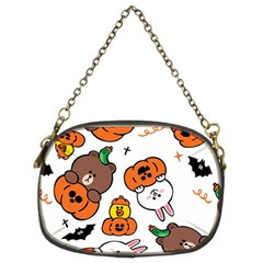 Illustration Pumpkin Bear Bat Bunny Chicken Chain Purse (two Sides) by Sudhe