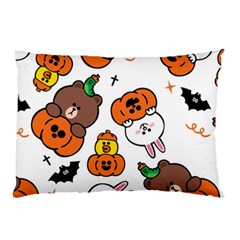 Illustration Pumpkin Bear Bat Bunny Chicken Pillow Case by Sudhe