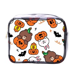 Illustration Pumpkin Bear Bat Bunny Chicken Mini Toiletries Bag (one Side) by Sudhe