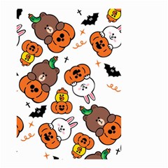 Illustration Pumpkin Bear Bat Bunny Chicken Small Garden Flag (two Sides) by Sudhe