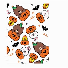 Illustration Pumpkin Bear Bat Bunny Chicken Large Garden Flag (two Sides) by Sudhe