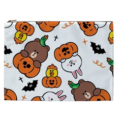 Illustration Pumpkin Bear Bat Bunny Chicken Cosmetic Bag (xxl) by Sudhe