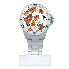 Illustration Pumpkin Bear Bat Bunny Chicken Plastic Nurses Watch by Sudhe