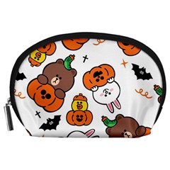 Illustration Pumpkin Bear Bat Bunny Chicken Accessory Pouch (large) by Sudhe