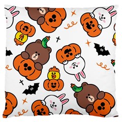 Illustration Pumpkin Bear Bat Bunny Chicken Standard Flano Cushion Case (one Side) by Sudhe