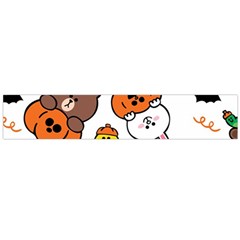 Illustration Pumpkin Bear Bat Bunny Chicken Large Flano Scarf  by Sudhe