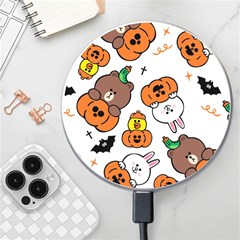 Illustration Pumpkin Bear Bat Bunny Chicken Wireless Charger by Sudhe