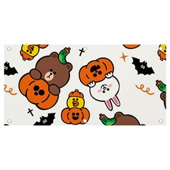 Illustration Pumpkin Bear Bat Bunny Chicken Banner And Sign 4  X 2 