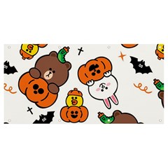 Illustration Pumpkin Bear Bat Bunny Chicken Banner And Sign 8  X 4 