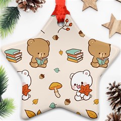 Illustration Bear Cartoon Background Pattern Ornament (star)