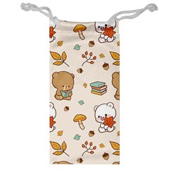 Illustration Bear Cartoon Background Pattern Jewelry Bag by Sudhe