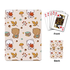 Illustration Bear Cartoon Background Pattern Playing Cards Single Design (rectangle)