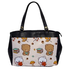 Illustration Bear Cartoon Background Pattern Oversize Office Handbag by Sudhe