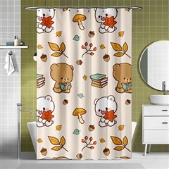 Illustration Bear Cartoon Background Pattern Shower Curtain 48  X 72  (small)  by Sudhe