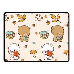 Illustration Bear Cartoon Background Pattern Double Sided Fleece Blanket (small)  by Sudhe