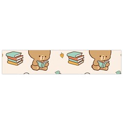 Illustration Bear Cartoon Background Pattern Small Flano Scarf