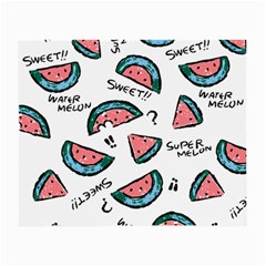 Illustration Watermelon Fruit Sweet Slicee Small Glasses Cloth