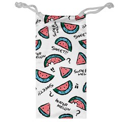 Illustration Watermelon Fruit Sweet Slicee Jewelry Bag by Sudhe