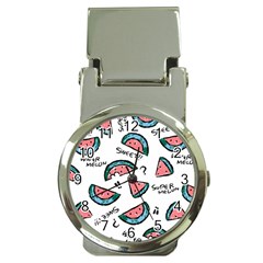 Illustration Watermelon Fruit Sweet Slicee Money Clip Watches by Sudhe