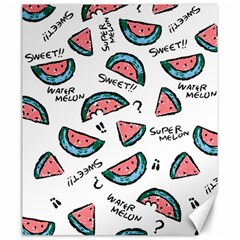 Illustration Watermelon Fruit Sweet Slicee Canvas 20  X 24  by Sudhe