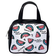 Illustration Watermelon Fruit Sweet Slicee Classic Handbag (one Side) by Sudhe