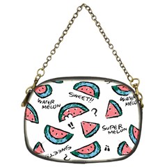 Illustration Watermelon Fruit Sweet Slicee Chain Purse (two Sides) by Sudhe