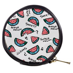 Illustration Watermelon Fruit Sweet Slicee Mini Makeup Bag by Sudhe