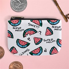 Illustration Watermelon Fruit Sweet Slicee Mini Coin Purse by Sudhe