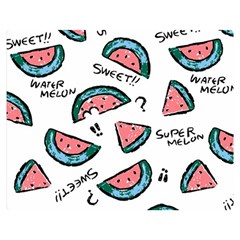 Illustration Watermelon Fruit Sweet Slicee Double Sided Flano Blanket (medium)  by Sudhe