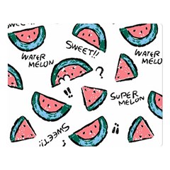 Illustration Watermelon Fruit Sweet Slicee Double Sided Flano Blanket (large)  by Sudhe