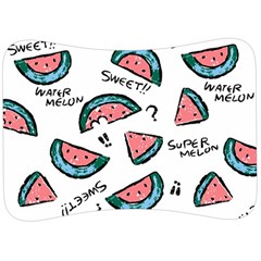 Illustration Watermelon Fruit Sweet Slicee Velour Seat Head Rest Cushion by Sudhe