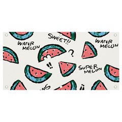 Illustration Watermelon Fruit Sweet Slicee Banner And Sign 4  X 2  by Sudhe