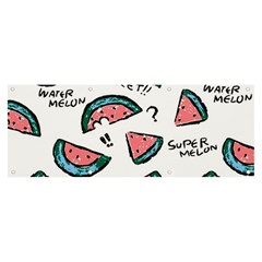 Illustration Watermelon Fruit Sweet Slicee Banner And Sign 8  X 3 